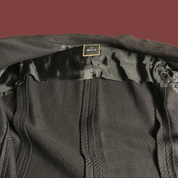 Isaia Napoli sport jacket. Textured wool blazer. Lined sleeves and nape. - Picture 4 of 5